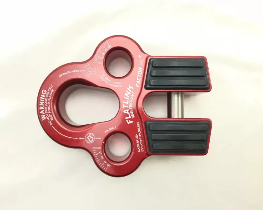 Factor 55 Flatlink Winch Line Shackle Mount Foldable Multimount Red - 00225-01