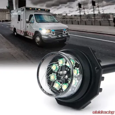 Xprite White Conceal Series LED Hide-A-Way Emergency Strobe Light - 52014-W