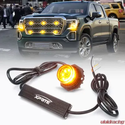 Xprite Amber Conceal Series LED Hide-A-Way Emergency Strobe Light - 52014-Y