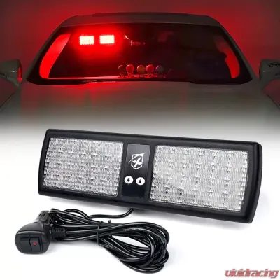 Xprite Red Decoy Series Windshield Visor 48 LED Strobe Lights - 52019-R
