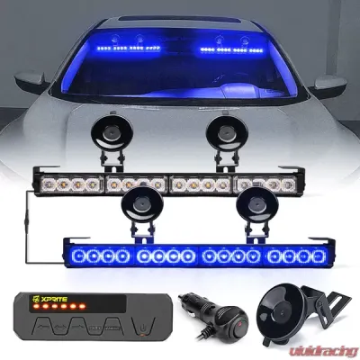 Xprite Blue Contract G1 Series Dual LED Traffic Advisor Strobe Lights - 52024-G1-B