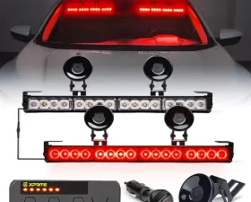 Xprite Red Contract G1 Series Dual LED Traffic Advisor Strobe Lights