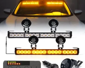 Xprite Amber Contract G1 Series Dual LED Traffic Advisor Strobe Lights