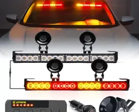 Xprite Red/Amber Contract G1 Series Dual LED Traffic Advisor Strobe Lights