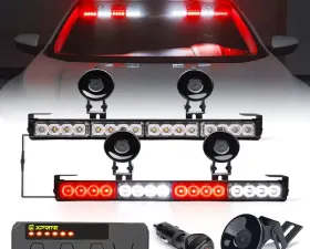 Xprite White/Red Contract G1 Series Dual LED Traffic Advisor Strobe Lights