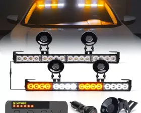 Xprite White/Amber Contract G1 Series Dual LED Traffic Advisor Strobe Lights