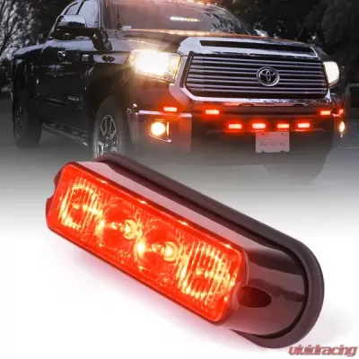 Xprite Red Marker Series 4W Surface Mount Grille Strobe Light Head - 52025-G2-R