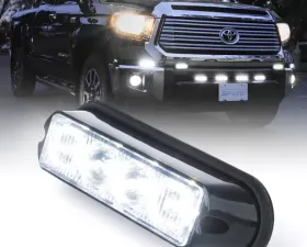 Xprite White Marker Series 4W Surface Mount Grille Strobe Light Head