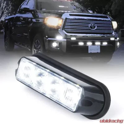 Xprite White Marker Series 4W Surface Mount Grille Strobe Light Head - 52025-G2-W