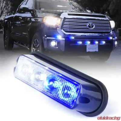 Xprite White/Blue Marker Series 4W Surface Mount Grille Strobe Light Head - 52025-G2-WB