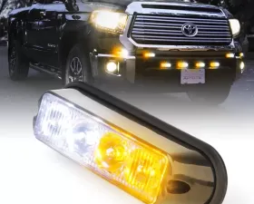 Xprite White/Amber Marker Series 4W Surface Mount Grille Strobe Light Head