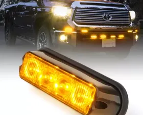 Xprite Amber Marker Series 4W Surface Mount Grille Strobe Light Head