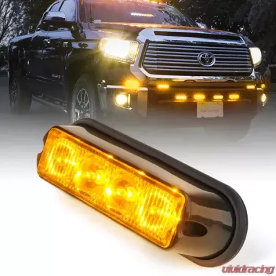 Xprite Amber Marker Series 4W Surface Mount Grille Strobe Light Head - 52025-G2-Y