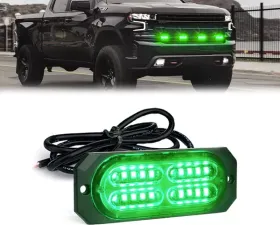 Xprite Green Squad Series 4W Flush Mount Side Marker Strobe Light