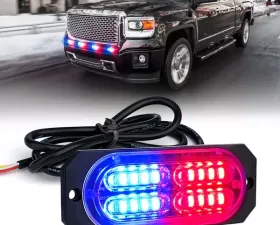 Xprite Red/Blue Squad Series 4W Flush Mount Side Marker Strobe Light