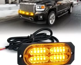 Xprite Amber Squad Series 4W Flush Mount Side Marker Strobe Light