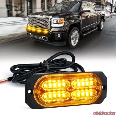 Xprite Amber Squad Series 4W Flush Mount Side Marker Strobe Light - 52025-G3-Y