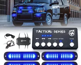 Xprite Blue Tactical 12 Series LED Marker Strobe Lights - Set of 4