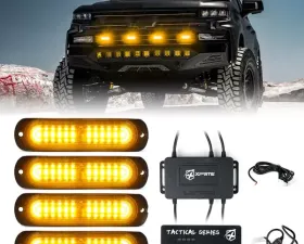 Xprite Amber Tactical 12 Series LED Marker Strobe Lights - Set of 4