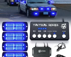 Xprite Tactical Blue 24 Series LED Marker Strobe Lights - Set of 4
