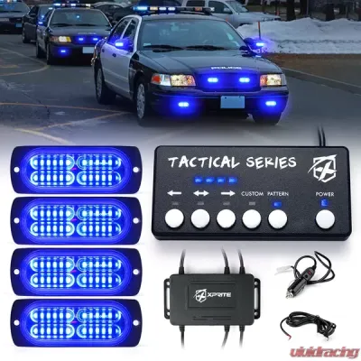 Xprite Tactical Blue 24 Series LED Marker Strobe Lights - Set of 4 - 52028-4-B
