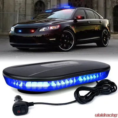 Xprite Blue Delta Series 30W COB LED Rooftop Strobe Light with Magnetic Base - 53010-B