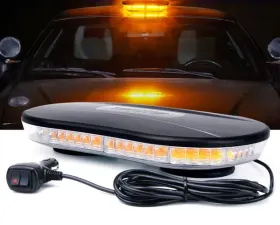 Xprite Amber Delta Series 30W COB LED Rooftop Strobe Light with Magnetic Base