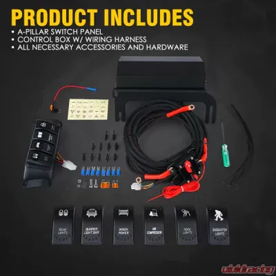 Xprite 4 Rocker Switch Pod Control System Jeep Wrangler JK JKU 2007-2018 - CS-4SWITCH-G1