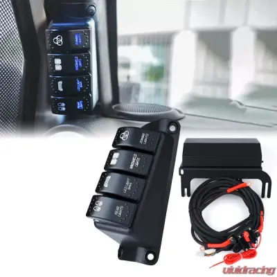 Xprite 4 Rocker Switch Pod Control System Jeep Wrangler JK JKU 2007-2018 - CS-4SWITCH-G1