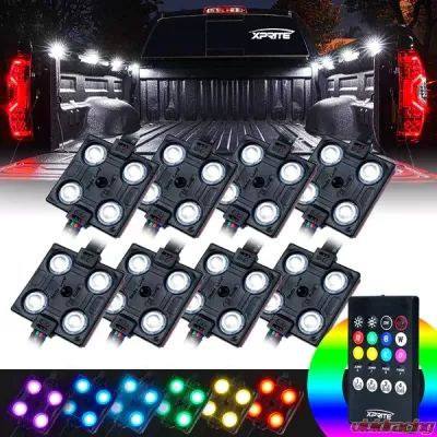 Xprite 8 RGB LED Light Pod Set - DL-L4-RC-RGB