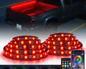 Xprite Spire 2 Series Multi-Color RGB LED Truck Bed Light Strips with Bluetooth and Remote Control