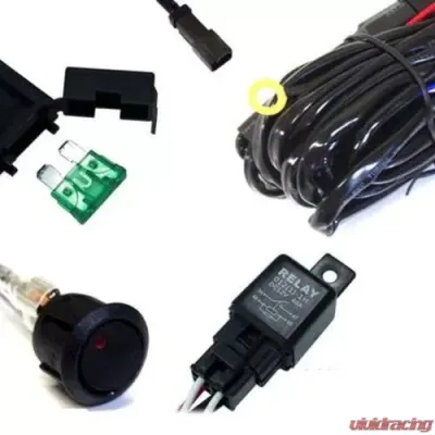 Xprite 1 Leg LED Light Wiring Harness with 40 Amp Relay and ON/OFF Switch - HARNESS#3-1