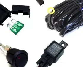 Xprite 4 Leg LED Light Wiring Harness with 40 Amp Relay and ON/OFF Switch