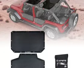 Xprite Black Bikini Mesh Sunshade Top Jeep Wrangler JKU 2007-2018