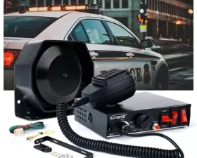 Xprite 200w G4 Siren PA System with Handheld Microphone and Light Control Switches