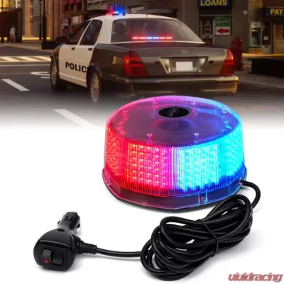 Xprite Red/Blue Sun Beam Series 240 LED High Intensity Strobe and Rotating Light Beacon - SL-360A-RB