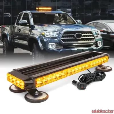 Xprite 20" Amber Pursuit LED Series Rooftop Strobe Light with Magnetic Base - SL-C108-G3-Y