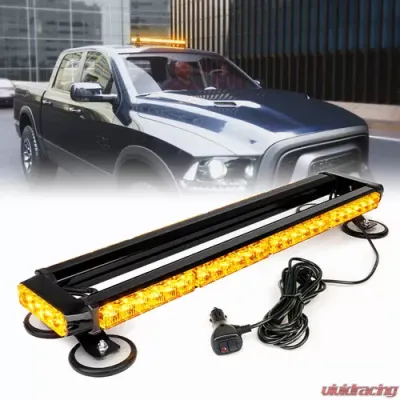 Xprite 26" Amber Pursuit LED Series Rooftop Strobe Light with Magnetic Base - SL-C108-G5-Y