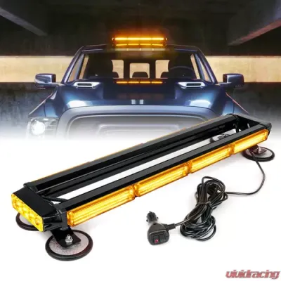 Xprite 26" Amber Pursuit COB Series Rooftop LED Strobe Light with Magnetic Base - SL-C108-G6-Y
