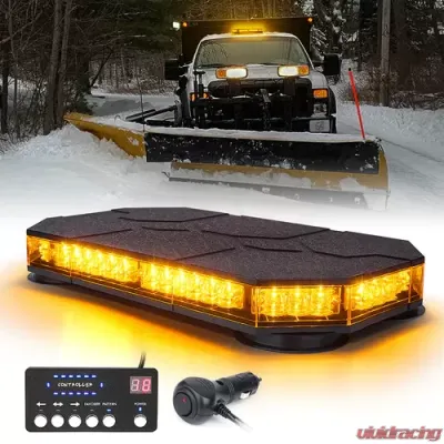 Xprite 14" Amber Ranger G1 Series Professional LED Roof Top Strobe Light Bar with Magnetic Base - SL-C110-G1-Y