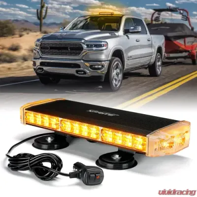 Xprite 18" Amber Response Series Emergency Rooftop Strobe Light with Magnetic Mount - SL-L47-17IN-G1-Y