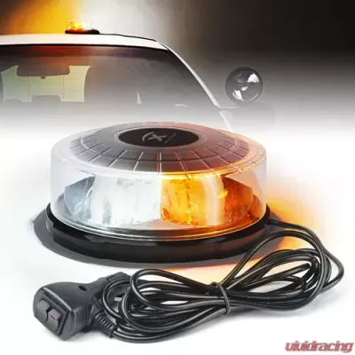 Xprite White/Amber Moon Beam Series 24 LED High Intensity Strobe and Rotating Beacon Light - SL-T360-WY