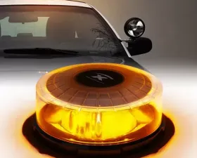 Xprite Amber Moon Beam Series 24 LED High Intensity Strobe and Rotating Beacon Light