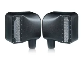 Xprite Clear Lens LED Side Mirror with White Spot Lights and Amber Turn Signal Lights Jeep Wrangler 2007-2018