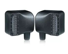 Xprite Smoke Lens LED Side Mirror with White Spot Lights and Amber Turn Signal Lights Jeep Wrangler 2007-2018