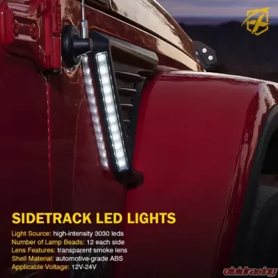 Xprite Sidetrack LED Fender Lights Jeep Wrangler JL | Gladiator 2018-2022 - ST-JL-G1
