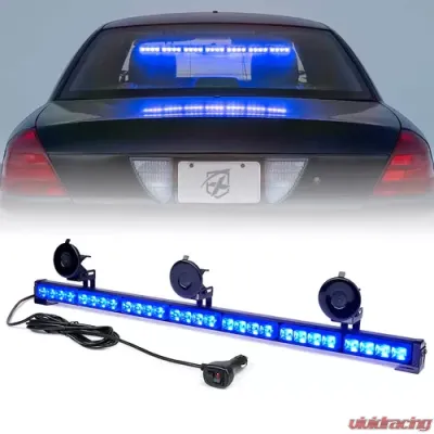Xprite 31" Blue Controller LED 7 Series Traffic Advisor Strobe Light Bar - TAL-G1-7-B