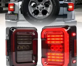 Xprite Smoke Inspire Series LED Taillights Jeep Wrangler JK 2007-2018
