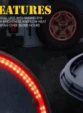 Xprite 14" Cyclone Series Spare Tire LED Brake Light Jeep Wrangler 2007-2018                                     - TL-JK-WHEEL-G3 - Image 2