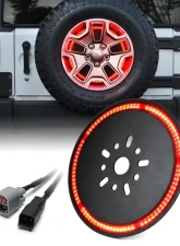 Xprite 14" Typhoon Series Spare Tire LED Brake Light Jeep Wrangler JK JKU 2007-2018                                     - TL-JK-WHEEL-G5 - Image 2
